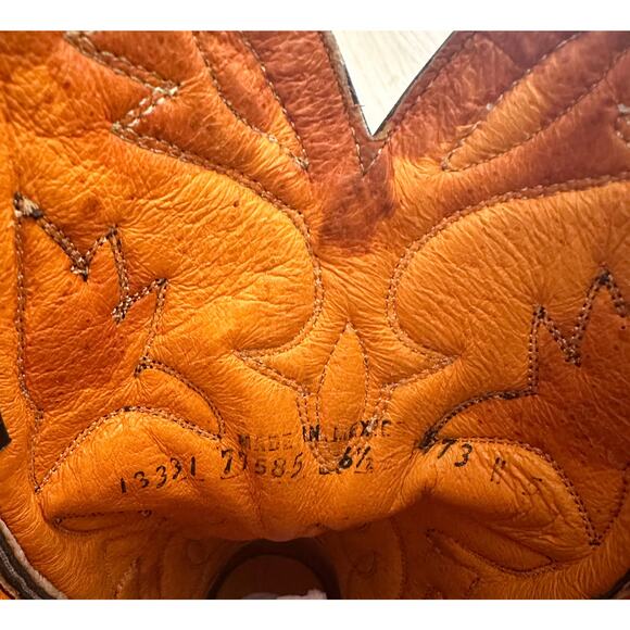 Frye Vintage Black Leather Lily Pointed Toe Cowgirl Boots 6.5 - Picture 9 of 12